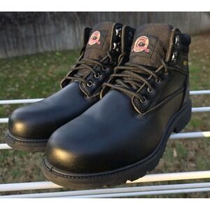 Brahma STEEL TOE mens work boots BLACK size 14W slip & oil resistant